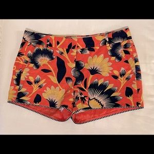 J. Crew coral pattern shorts